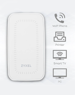  Zyxel WAX300H — настенная точка доступа-коммутатор для отелей в MIDICT GROUP