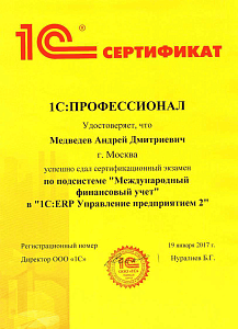 Медведев ПРОФ по МСФО в ERP