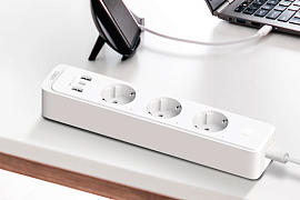 Теперь умный сетевой фильтр Tapo P300 доступен в Midict Group.